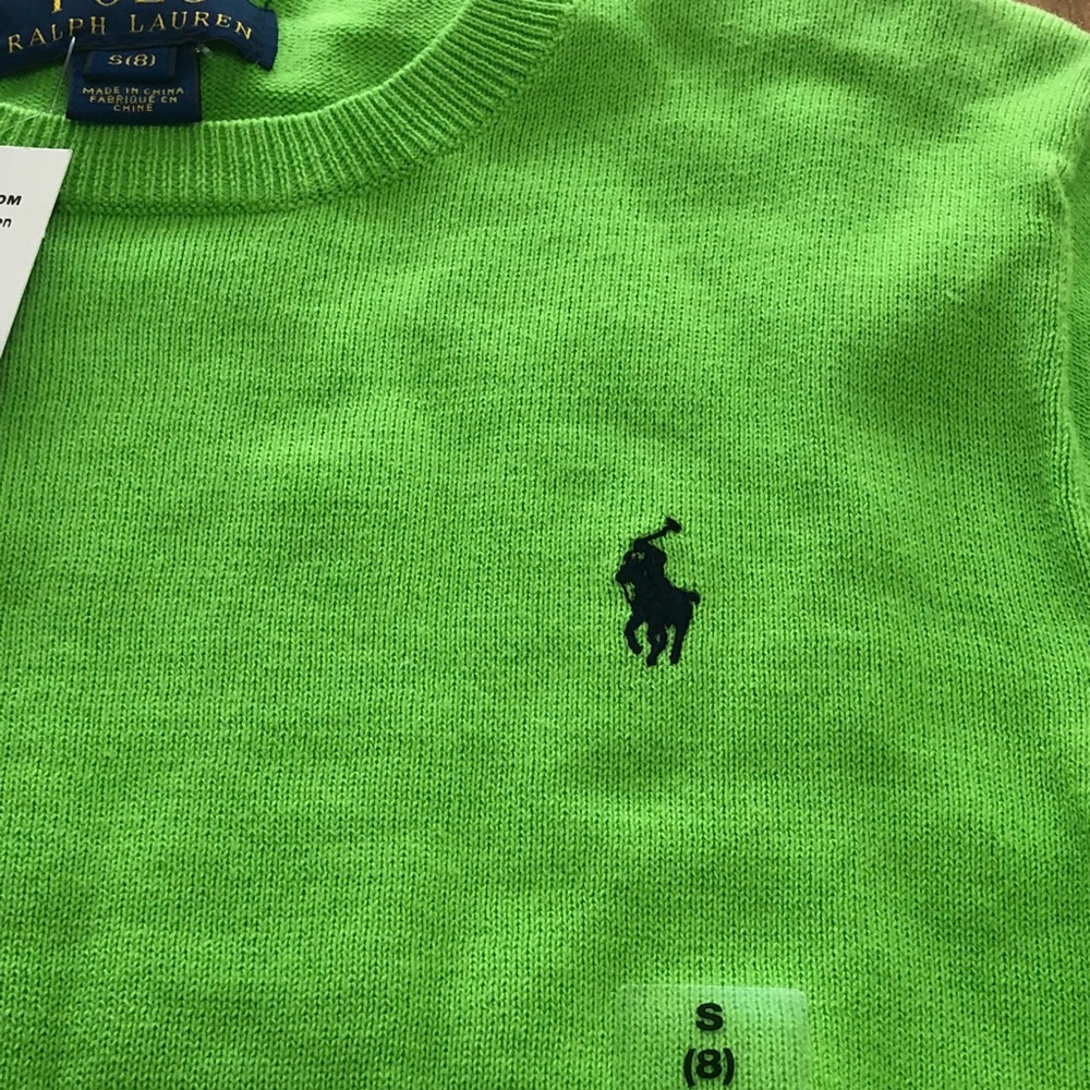 *SOLD* Polo Ralph Lauren Bright Green Small 8 NWT - Picture 7 of 8